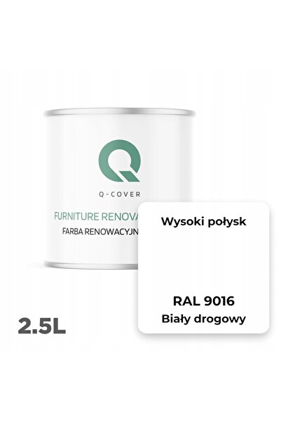 NO BRAND Vopsea pentru mobilier de bucătărie, alb Road RAL 9016, lucios, 2,5L