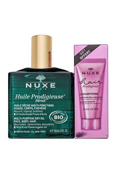 Nuxe Prodigieux Néroli Set: Multi-Purpose Dry Oil + High Shine Shampoo 100 ml...