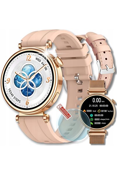 ZeeTech SMARTWATCH CEAS DE DAMĂ APELURI MĂSURARE GLUKEMIE MENIU SPORT PL 3 CU...