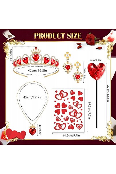 NO BRAND ACCESORII INIMĂ REGINĂ CERCEI COROANĂ COLIER CU PENDANT COROANĂ TATU...