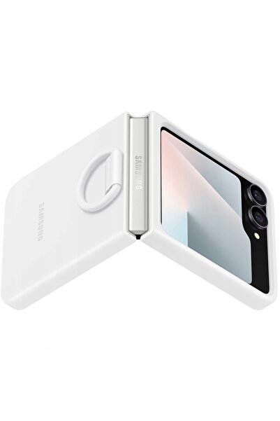 Samsung Husă de silicon pentru Galaxy Flip 7 FE albă