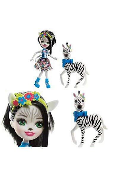 mattel ENCHANTIMALS LALKA ZELENA ZEBRA + animal mare