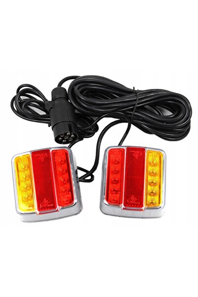 NO BRAND Lămpi spate LED 12V, montare magnetică, pentru remorcă/rulotă, mufă ...