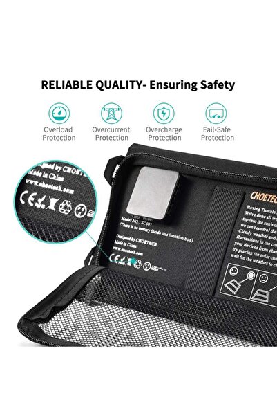 NO BRAND ÎNCĂRCĂTOR SOLAR CHOETECH PANOU SOLAR PLIABIL MARE POWER BANK CU 2 P...
