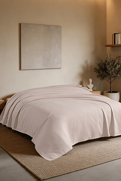 Menderes Home Cotton Collection Double Pique Powder 200X220 cm
