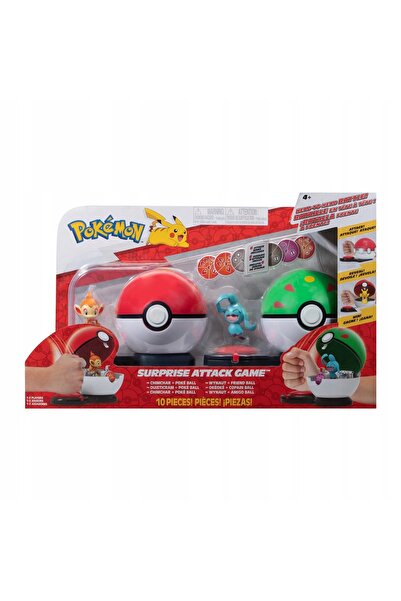 NO BRAND POKEMON SUPRISE ATTACK GAME – setul Chimchar + PokéBall împotriva lu...