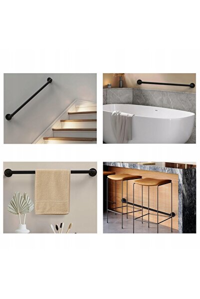 bedee Balustradă neagră de 150 CM pentru scară tip loft, barieră de siguranță.