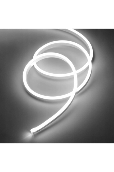 NO BRAND Set bandă LED NEON flex IP67 230V 8x16 8W/m alb rece 5m cu cablu