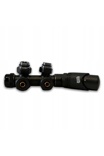 GOSHE Supape inferioare termostat de 50mm. Negru DUOPLEX 5647