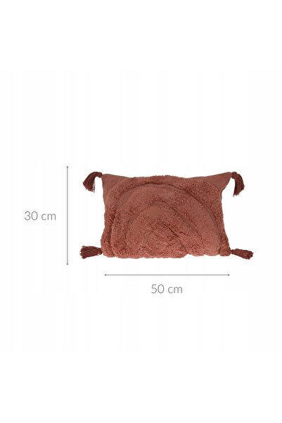 Home Styling Collection Pernă decorativă din bumbac cu franjuri, cu motiv cur...