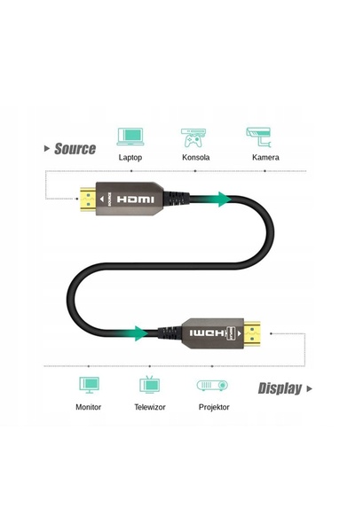 Spacetronik Cablu HDMI Hibrid 2.0 cu Fibră Optică SH-SPHB1000 100m 4K 120Hz