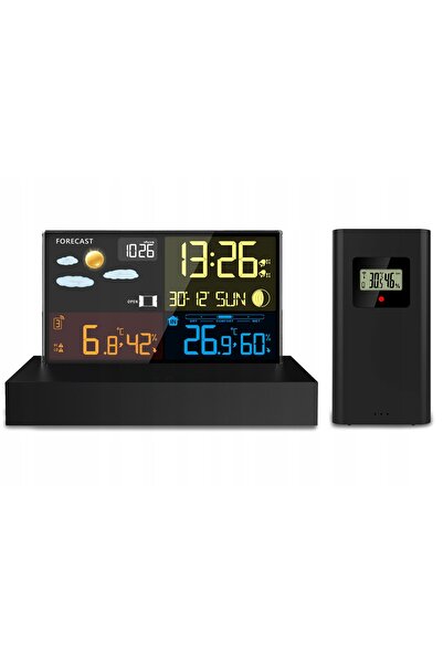 NO BRAND Stație meteo digitală fără fir, higrometru, barometru DCF BERDSEN