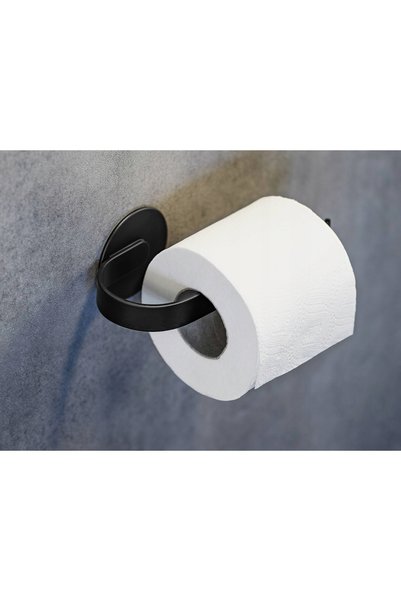 Wenko Suport hârtie igienică din aluminiu, fără găurire, 16 x 6.5 x 7.5 cm, n...