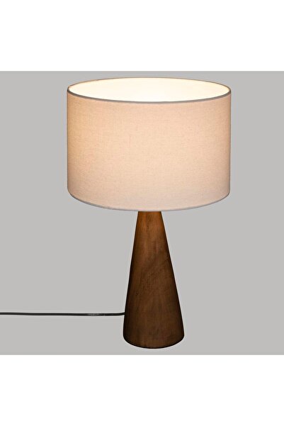 Atmosphera Lampă de masă din lemn scandinav, stil nordic, 28 x 46 cm