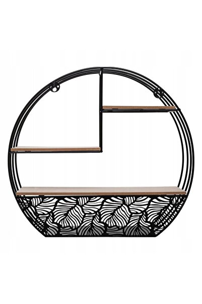 Atmosphera Etajeră metalică de perete neagră decorativă stil loft