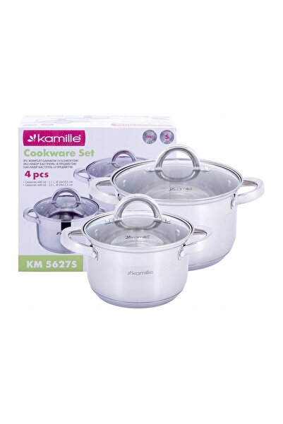 Kamille SET DE OALE DIN OȚEL 4EL PENTRU INDUCȚIE ȘI GAZ