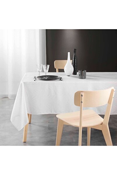 Douceur D'INTERIEUR Față de masă ALBĂ jacard cu model 140x240 LOLLY