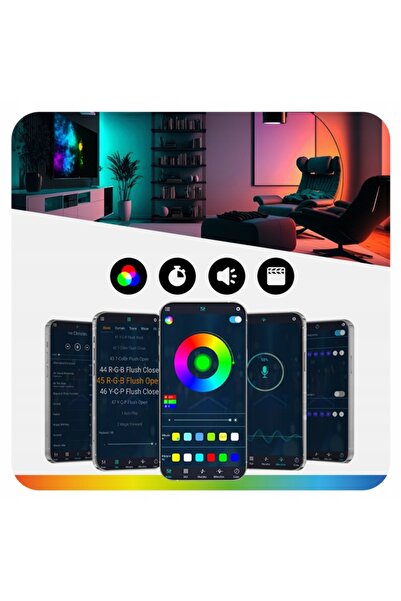 NO BRAND Bandă LED 10m (1x10) COB NEON RGBIC 576/m Set cu aplicație Bluetooth...