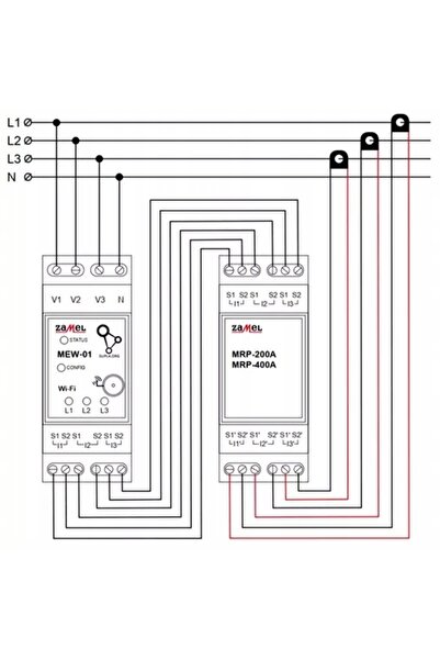 ZAMEL Transformator de curent 200A SC-24 pentru monitorul de energie electric...