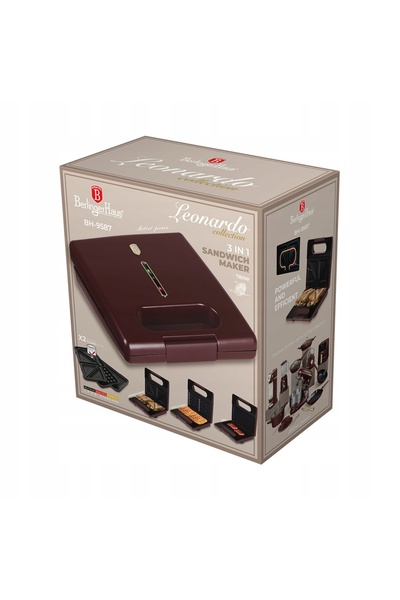 Berlinger Haus Aparat de copt tip toaster 3 în 1: grill pentru sandvișuri și ...