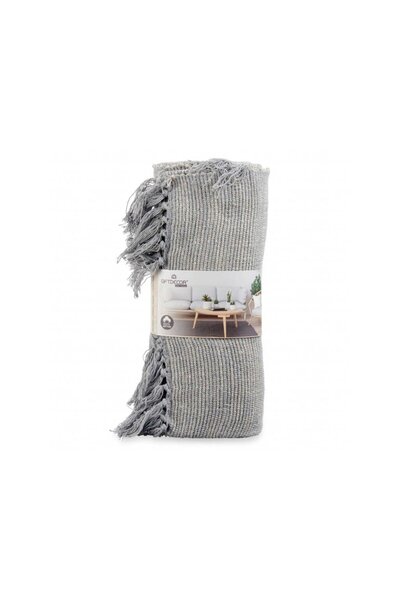 Gift Decor Covor cu design tip buclă, din bumbac, 180 x 120 cm, gri, pentru d...