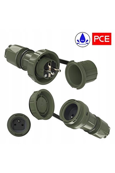 NO BRAND Cablu prelungitor impermeabil IP68 H07RN-F 3x4, ștecheri verzi, 16A,...