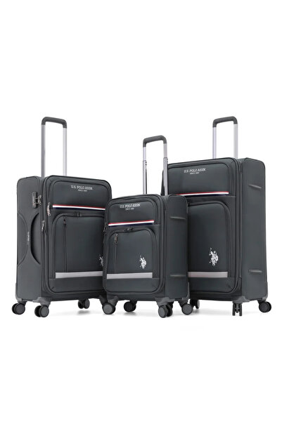 U.S. Polo Assn. 3-Piece Softshell Luggage Set | 20" 24" 28" Spinner Suitcases...