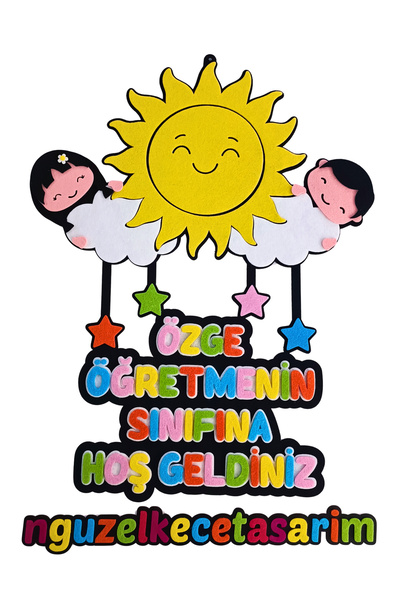 KECENGUZELTASARIM Keçe İsme Özel Sınıfına Hoş Geldiniz Sınıf Kapı Süsü, Okul ...
