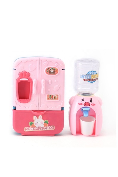 CasaDesteapta.ro Dispenser + refrigerator, Mini Water Dispenser Toys Kids App...