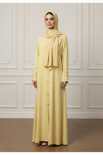 Nukhbaa Buttoned Blazer Abaya