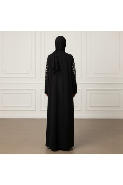 Nukhbaa Botanical Sleeve Abaya – Nida Fabric