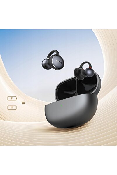 EARFUN Căști wireless cu prindere pe ureche, LDAC, Bluetooth, negre, cu clemă