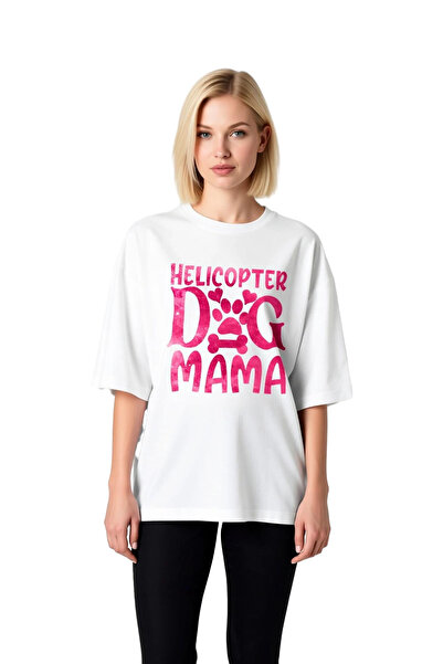 PayBuy Helicopter Dog Food Printed Women's Oversize T-Shirt