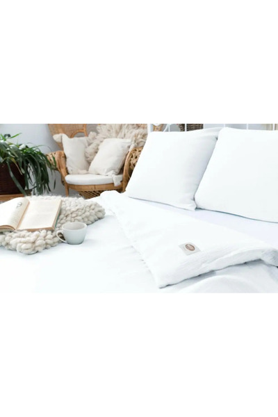 Matex Set lenjerie de pat din bumbac MUSLIN 220x200 Alb