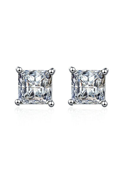 Choice 1ct silver color 1ct Moissanite Earrings for Women Lab Grown Diamond E...