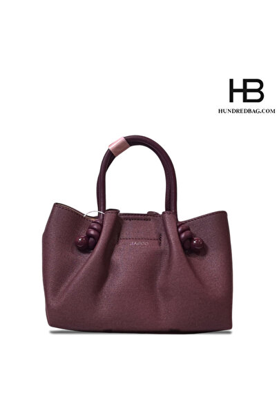 BAGCO حقيبة يد ترندي صغيرة - wine red