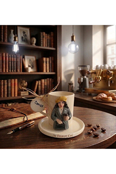 sutasarimevi Su Design House Gift Handmade Porcelain Coffee Cup - Presentatio...