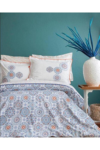 PAMUKLAR Apricitas Home Double Celeste Turquoise Duvet Cover Set Without Elastic