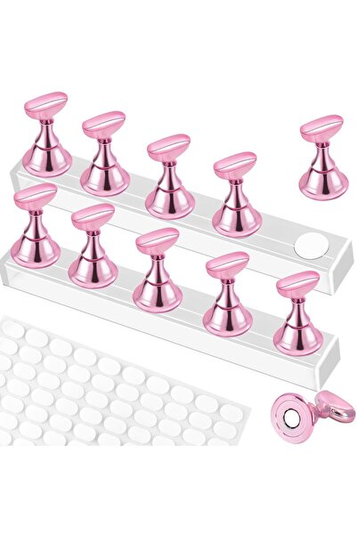 Choice Rose Gold Set 2 Sets Nail Practice Stand with 100Pcs Double Sided Tape...