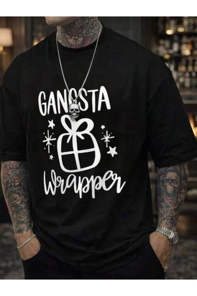 23ERVA تي شيرت رجالي من GANGSTA WRAPPER، ملابس رجالية للعطلات، الرابع من يولي...