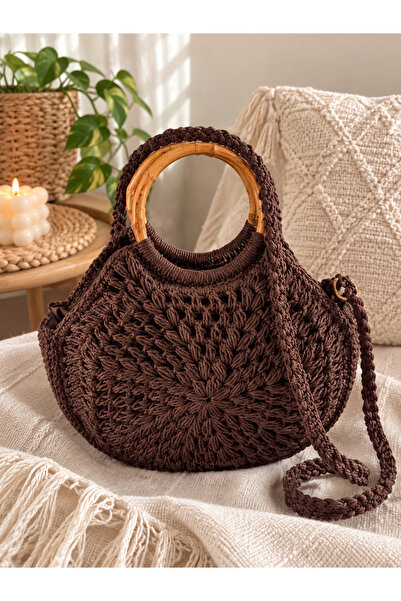 ARTTMACRAME حقيبة نسائية محبوكة يدويًا