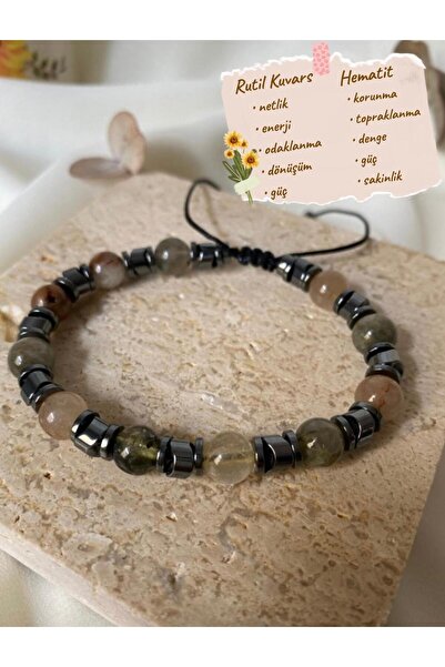 sabiha aksesuar Real Natural Stone Rope Bracelet