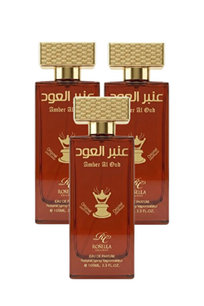 ROSELLA 3 Pieces Amber Al Oud Perfume 100ML