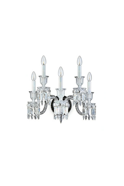 Siera Baccarat Crystal Classic Chrome Wall Sconce 9031-5 B