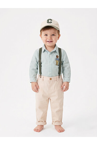 my petit panda Hat, Suspender Belt, Teddy Bear Printed Shirt, Lycra Gabardine...