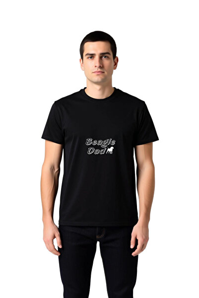 PayBuy Tricou cu mânecă scurtă cu imprimeu Dog Dad pentru bărbați, 100% bumba...