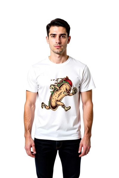 PayBuy Hot Dog Printed Men's T-Shirt with Boxing Gloves