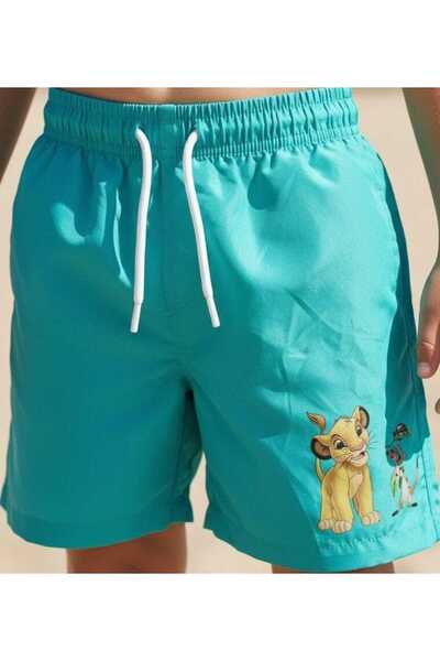 MİLAYS LİFE HOME COLLECTİON Boy's Character Printed Lace-Up Sea and Pool Shor...
