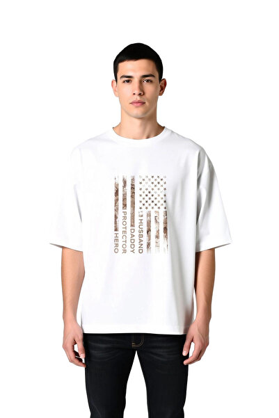 PayBuy Tricou supradimensionat pentru bărbați, cu tematică Valori de familie,...