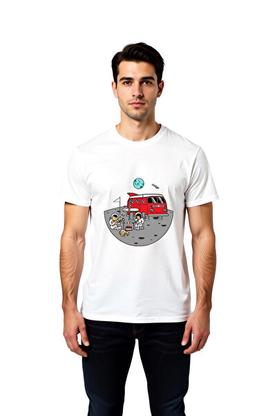 PayBuy Guitar and Coffee Astronauts in Space Printed Men's T-Shirt